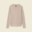 Pull droit manches longues sable homme