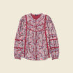 Blouse manches longues bordeaux femme