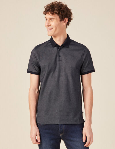 Polo éco-responsable bleu marine homme