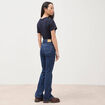 Jeans bootcut denim brut femme
