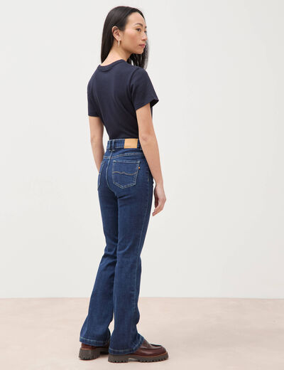 Jeans bootcut denim brut femme