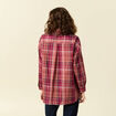 Blouse manches longues prune femme