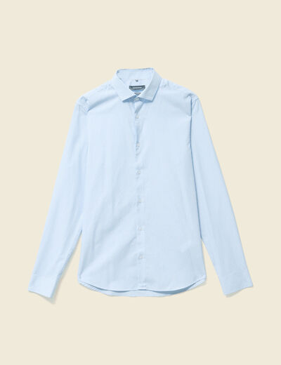 Chemise manches longues bleu ciel homme