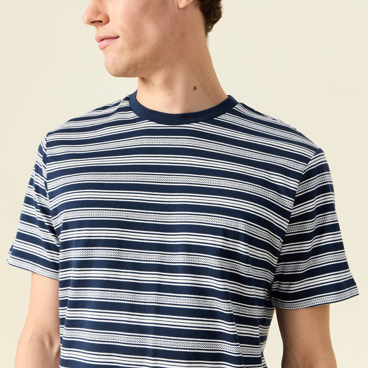 T-shirt manches courtes bleu marine homme