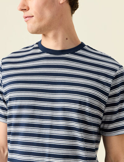 T-shirt manches courtes bleu marine homme