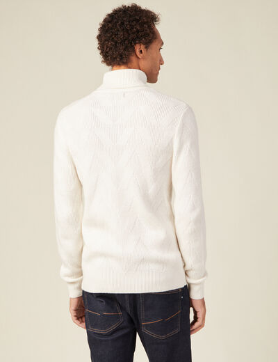 Pull manches longues ecru homme