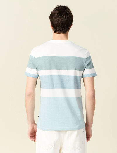 T-shirt manches courtes bleu pétrole homme