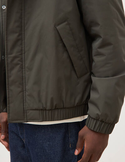 Parka coupe r&eacute;guli&egrave;re &agrave; capuche vert kaki homme