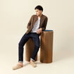 Blouson teddy éco-responsable marron homme
