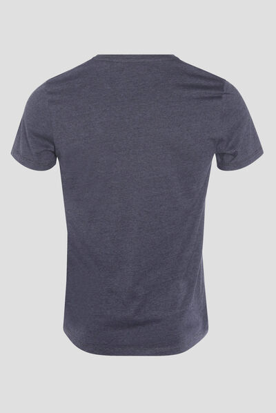 T-shirt manches courtes homme bleu foncé homme