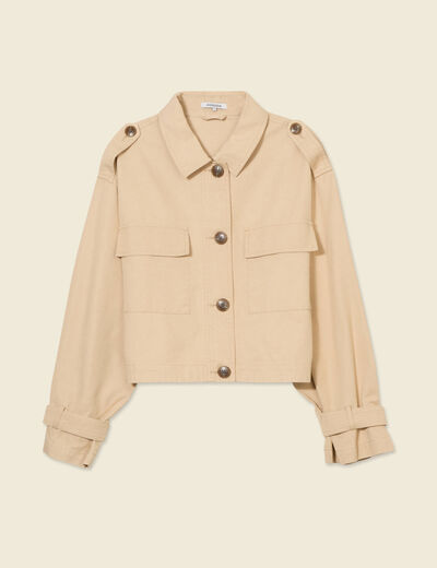 Blouson oversize beige femme
