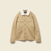 Blouson boutonn&eacute; col aviateur beige homme