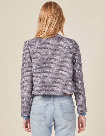 Veste droite éco-responsable bleu femme