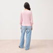 Pull manches longues rose pastel femme