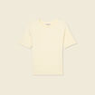 T-shirt manches courtes jaune pastel femme