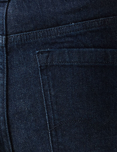 Jeans large taille haute denim brut rinse femme