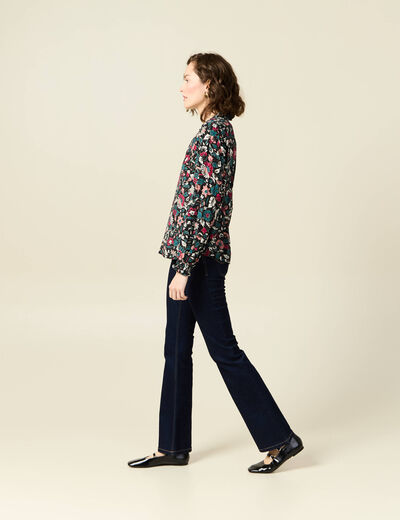 Blouse manches longues noir femme