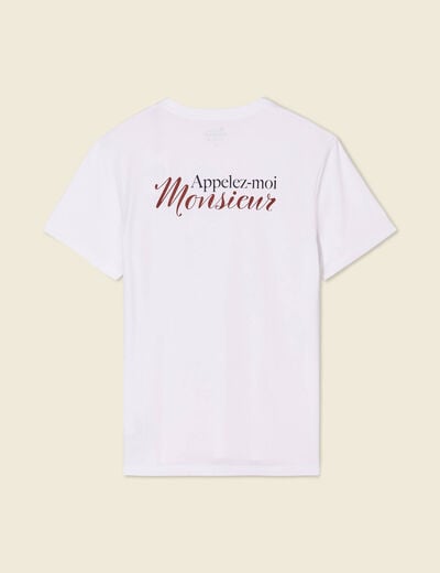 T-shirt éco-responsable blanc homme