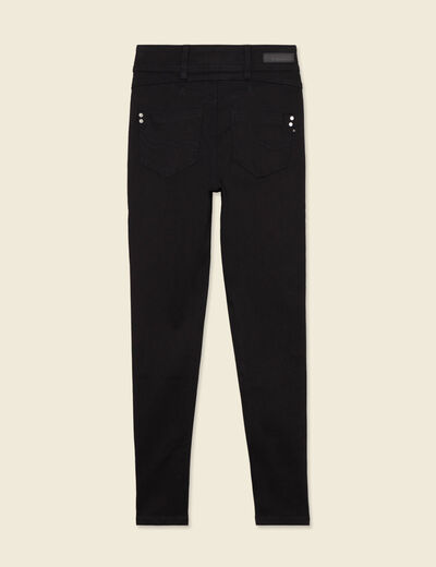 Jeans skinny 7/8ème denim noir femme