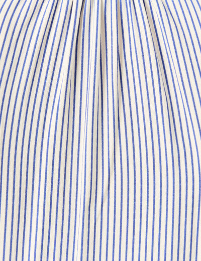 Top sans manches col montant bleu femme