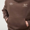 Sweat ample &agrave; capuche manches longues marron fonc&eacute; homme