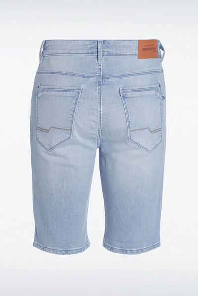 Bermuda éco-responsable denim bleach homme