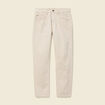 Jeans straight longueur 32 en coton ecru homme