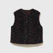 Gilet sans manches r&eacute;versible marron chocolat femme
