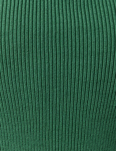 Pull fin manches longues col rond vert homme