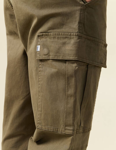 Cargo battle longueur 32 vert kaki homme
