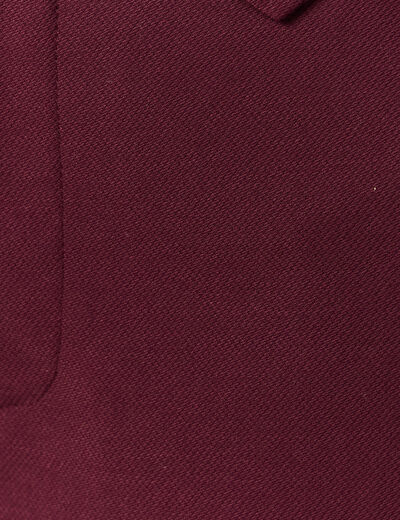 Pantalon large taille haute prune femme