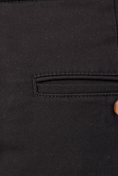 Pantalon chino 7/8ème noir homme