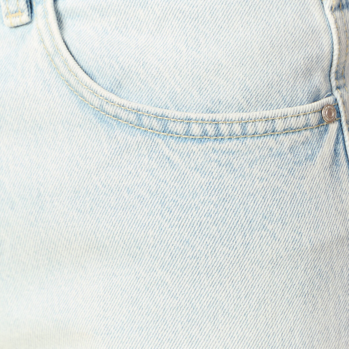 Jeans large 5 poches denim snow bleach homme