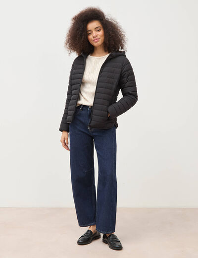 Pull oversize col v manches longues creme femme