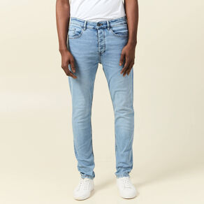 Jeans skinny tapered denim bleach homme