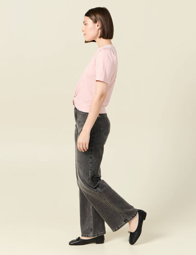 T-shirt éco-responsable rose pastel femme