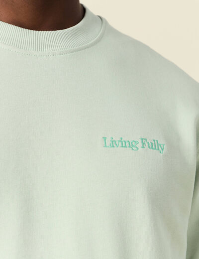 Sweat manches longues vert clair homme