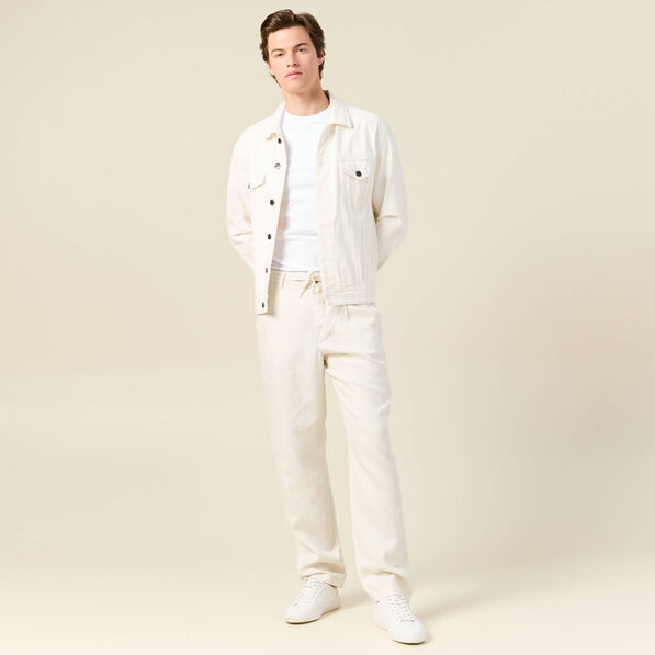 Pantalon chino straight ecru homme