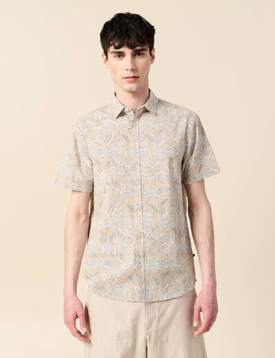Chemise manches courtes vert homme