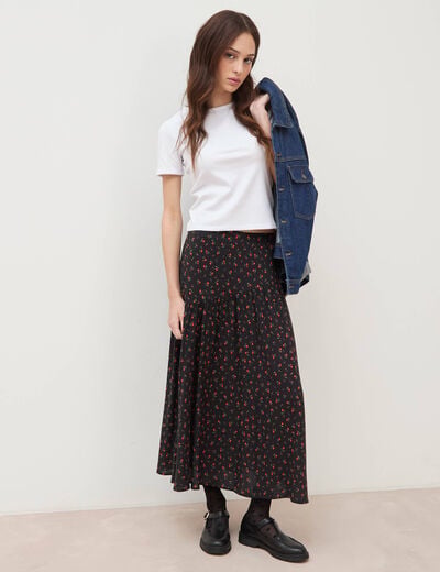 Jupe longue noir femme