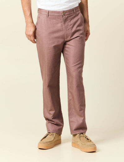 Pantalon chino vieux rose homme