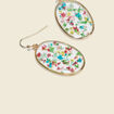 Boucles d'oreilles pendantes multicolore femme