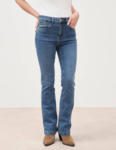 Jeans bootcut denim stone femme
