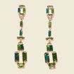 Boucles d'oreilles pendantes vert olive femme