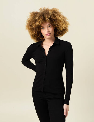 T-shirt manches longues noir femme