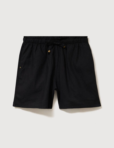 Short taille haute noir femme