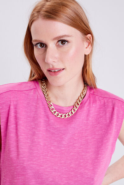 Collier chaîne couleur or femme