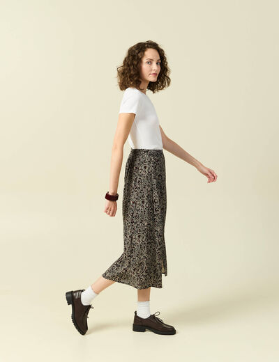 Jupe fluide noir femme