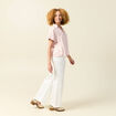 Chemise manches courtes fluide rose clair femme