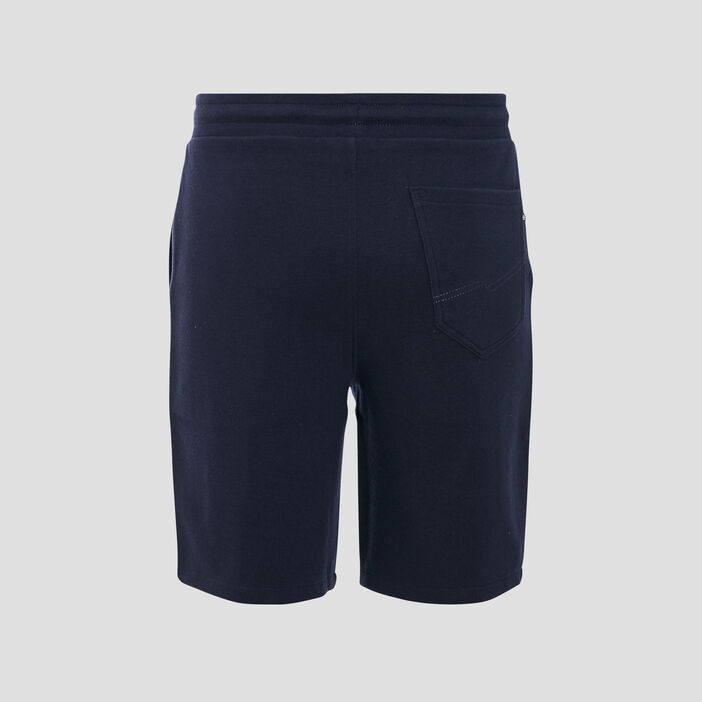 Bermuda slim éco-responsable bleu marine homme